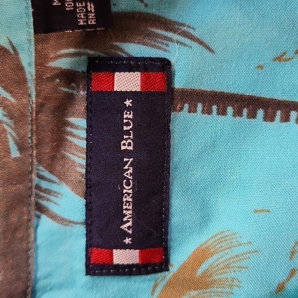 AMERICAN Blue Hawaiian Shirt - Picture 5 of 8